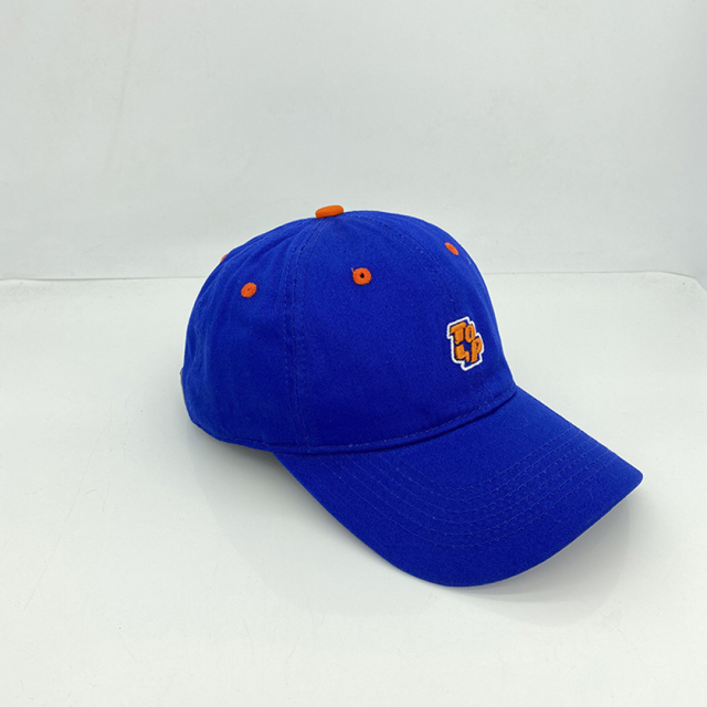Hat Women's Soft Top Simple Casual Embroidered Sun Hat Spring And Summer All-Match Baseball Cap Men(Blue)