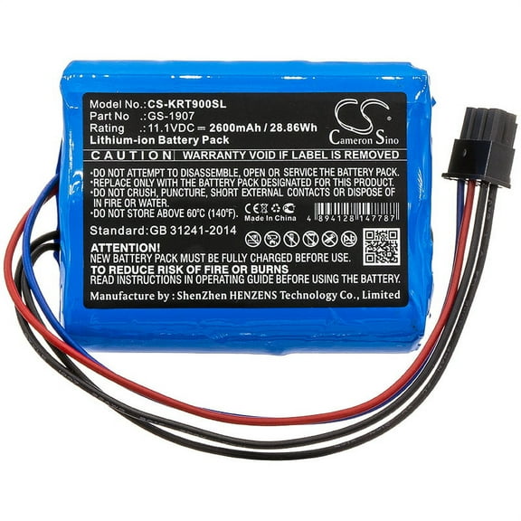 2600mAh Kronos GS-1907 Battery for 8609000-018 InTouch 9000