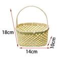 thumbnail image 5 of Cesta de frutas tejida a mano, cesta para guardar frutas y aperitivos, ideal para cocina, hogar y cafetería. Mango beige, 5 of 5