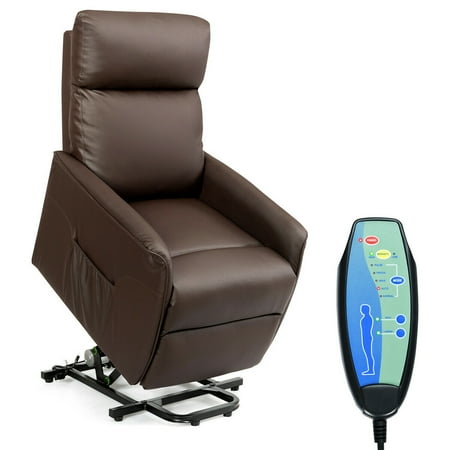 Electric Power Lift Massage Sofa Recliner Vibrating Chair with Remote Coffee (Best Power Lift Recliner Chair)