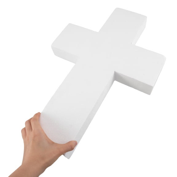 OUNONA Craft Foam Cross White for Spiritual Gatherings and Home Decor, Lightweight and Easy to Use