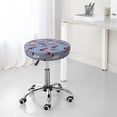 thumbnail image 7 of Lsque winter Dachshund Pattern Round Bar chair cushion covers Velvet Fabric Premium Comfort Protects from Scratches and Stains for 14-17 Inch Chair-12 inch, 7 of 7