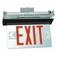 thumbnail image 1 of Morris Products 73332 Recessed Mount Edge Lit Led Exit Signs Red On Clear Panel Black Housing, 1 of 1