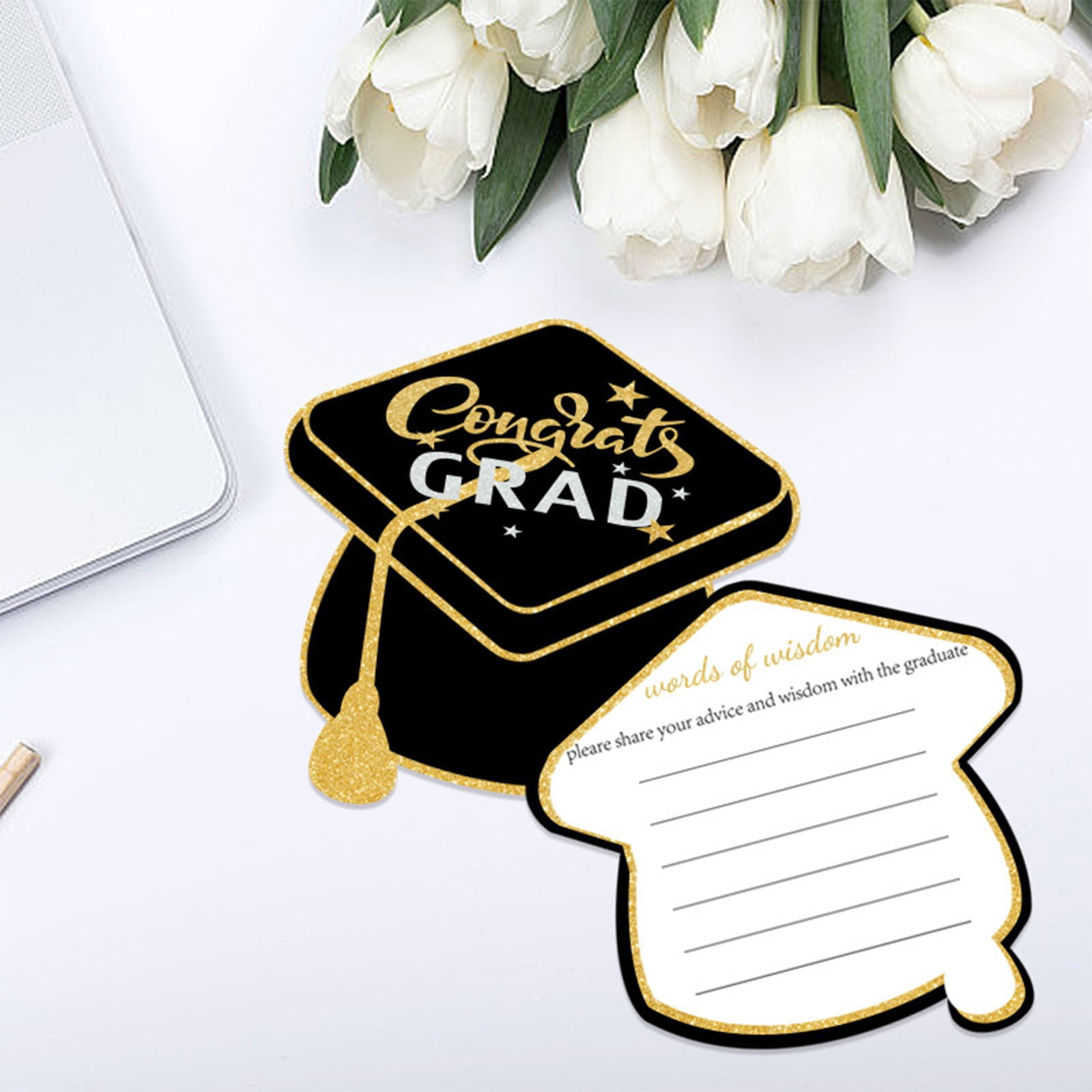 Graduation Cap Style Greeting Cards, Graduation Decorations for Party, Graduate Message Cards for High office College Class of 2026, 10 Cards