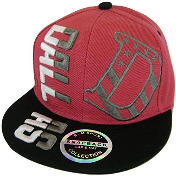 Dallas Raised Text Adjustable Snapback Baseball Cap (Hot Pink/Navy)