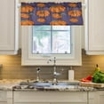 thumbnail image 3 of Coolnut Thanksgiving Day Halloween Pumpkin Valance Curtains for Kitchen or Bathroom, 54x18in Valances Window Treatment Rod Pocket Drape Light Filtering Living Room Bedroom Decor, 3 of 6