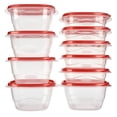 thumbnail image 2 of Rubbermaid Ensemble de 10 Contenants de Rangement pour Aliments à Emporter, Rouge, 2 of 6