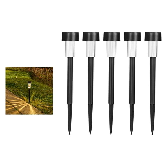 5 Pack Solar Lights Outdoor Waterproof for Garden Pathway Walkway Yard Lawn Decorative Landscape Lighting.(Warm White)