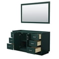 thumbnail image 2 of Wyndham Collection Miranda 60" Wood Single Bathroom Vanity in Green/Nickel Trim, 2 of 5
