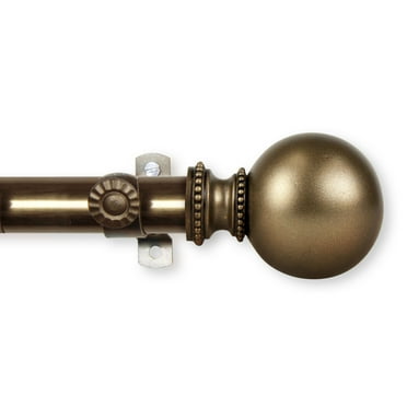 Lex Curtain Rod 13/16 inch 120-170" - Antique Brass