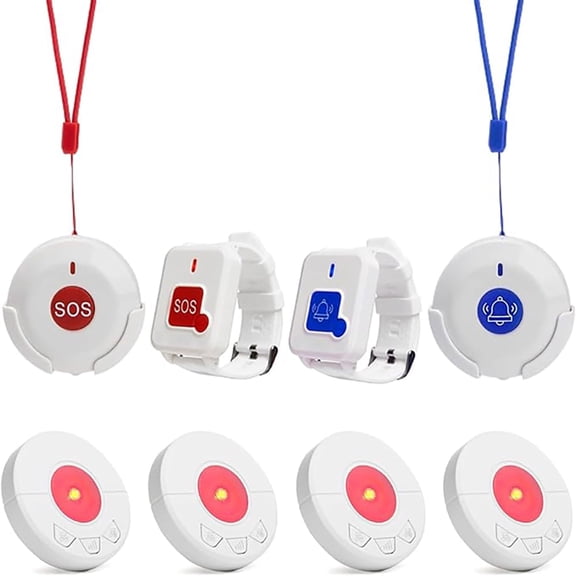 KOQICALL Elderly Care Call Button, Wireless Nurse Call System, 500ft Long Range Waterproof Emergency Alert Pager for Seniors, Home Care Use