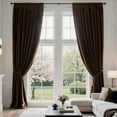 thumbnail image 4 of Soft Velvet Curtains, Light Filtering & Sound Dampening Window Treatments, Thermal Insulated Rod Pocket Drapes for Living Room & Bedroom, 2 Panels, 4 of 5