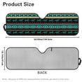 thumbnail image 7 of Uorisanigo Windshield Sun Shade Compatible with 2024 2025 Jeep Wrangler JL 2/4 Door, Blue Western Aztec Horse Sunshades Heat Shield, Aluminum Foil Windshield Sunshade Block UV Rays and Heat, 7 of 7