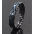 thumbnail image 3 of 5mm Half-Round Black Zirconium Ring with the Infinity Symbol Anodized in Blue, 3 of 4