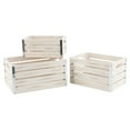 thumbnail image 2 of Wald Imports 8116-S3 Medium Whitewash Wood Crates, Set of 3, 2 of 2
