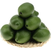 GIXUSIL 12Pcs Artificial Realistic Green Lemon Simulation Limes Decoration Fake Fruit for Home Kitchen Party Display Photography Props ,Vase Fillers Summer Decorations