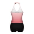 thumbnail image 5 of Women's Plus Size 2 Piece Swimsuit V Neck Sleeveless Gradient Print Tank Tops High Waist Shorts Modest Swimwear (XXL, Orange), 5 of 7