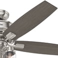 thumbnail image 5 of Hunter 52 inch Indoor Ceiling Fan with LED Lights and Remote Control - Standard Mount Ceiling Fan, 5 Blades, For Bedroom, Living Room, or Kitchen, Quiet - Bennett 54190, Brushed Nickel, 5 of 18