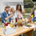 thumbnail image 2 of Ice Buckets for Parties, Stainless Steel Ice Cube Bin, Wine Beer Champagne Bucket, Large Beer Ice Buckets Drink Cooler, Rectangular Ice Storage Tub Ice Cube Bin, 2 of 7