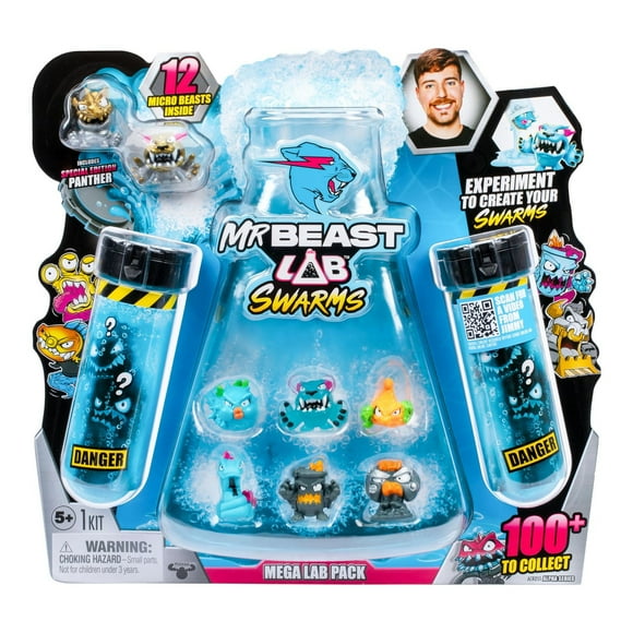 Essaims de laboratoire MrBeast, Mega Lab Pack, 12 essaims à l'intérieur, expérimentez pour faire muter vos essaims, mélangez, secouez, créez