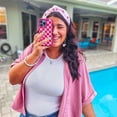 thumbnail image 2 of Caseco Mag-Safe iPhone 13 Pink Checkerboard Print Case, 2 of 5