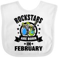 thumbnail image 3 of Inktastic Rockstars Are Born in February Birthday Boys or Girls Baby Bib, 3 of 4