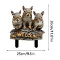Jungdeepe Bohemian Style Three Squirrels Christmas Acrylic