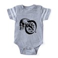 thumbnail image 1 of CafePress - Gothic Skull Initial O - Cute Infant Baby Football Bodysuit, 1 of 1