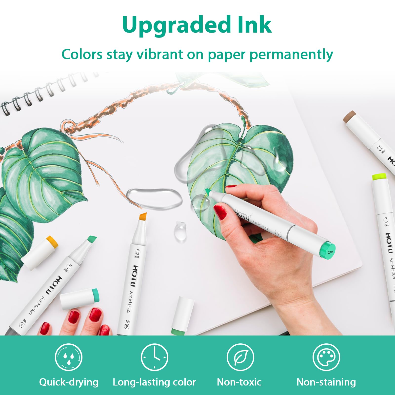 Alcohol Markers On Watercolor Paper Original Drawing Handmade