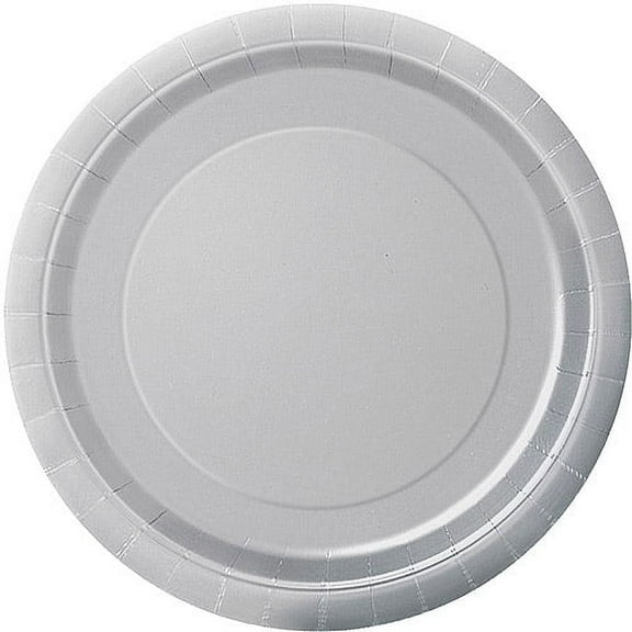 Paper Plates, 9 in, Silver, 16ct