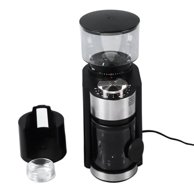 Molinillo De Café Eléctrico Molinillo De Rebabas Automático Negro, 25 Ajustes De Molienda Molino De Rebabas Eléctrico De Gran Capacidad Ajustable Para Una Auténtica