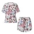 thumbnail image 4 of Kdxio Abstract Floral Print Pajamas Sets for Women Short-Sleeved Pjs with Lounge Shorts Two Piece Sleepwear S-4XL, 4 of 9