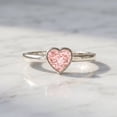 thumbnail image 3 of Rosec Jewels Lab Grown Pink Diamond Promise Ring IGI Certified - Bezel Set Diamond Ring - 1 Ct - E-VS1 Grade - Gift for Special Occasions, 18K White Gold, US 3.50, 3 of 8