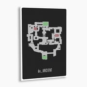 CS:GO de_Ancient Map Poster; Gaming Wall Art
