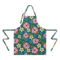 thumbnail image 2 of Pioneer Flower Floral Print Pattern Apron for Women and Men, Cotton Linen Waterproof with Pockets, Adjustable, 33x27 Inch for Kitchen, Gardening, BBQ, Salon, 2 of 6