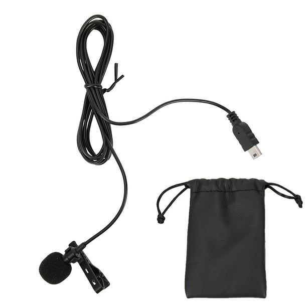 Mini micrófono externo estéreo USB Micrófono profesional con clip para GoPro Hero 3 / 3+ / 4