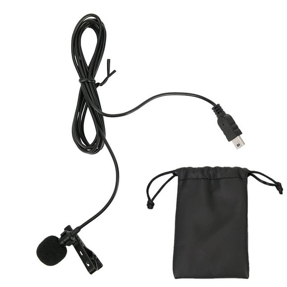 Mini micrófono externo estéreo USB profesional con clip para GoPro Hero 3/3+/4