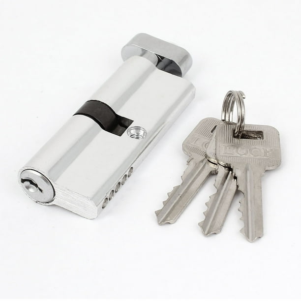 Cerrojo de seguridad metálico de 85 mm de longitud con 3 llaves