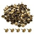 thumbnail image 1 of Unique Bargains Attaches en Papier Rondes Mini Brads 15x20mm pour Bricolage Artistique, Ton Bronze Lot de 100, 1 of 5