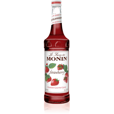 Monin - Strawberry Syrup, Mild and Sweet, Great for Cocktails and Teas, Gluten-Free, Non-GMO (750 ml)