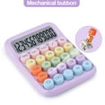 thumbnail image 4 of Fdelink High-Value Mechanical Keyboard Calculator Purple,Creative Colorful Candy Colored Electronic Calculator 12 Digit Large Lcd Display and Big Round Buttons Typewriter Mechanical Key Calculator, 4 of 7