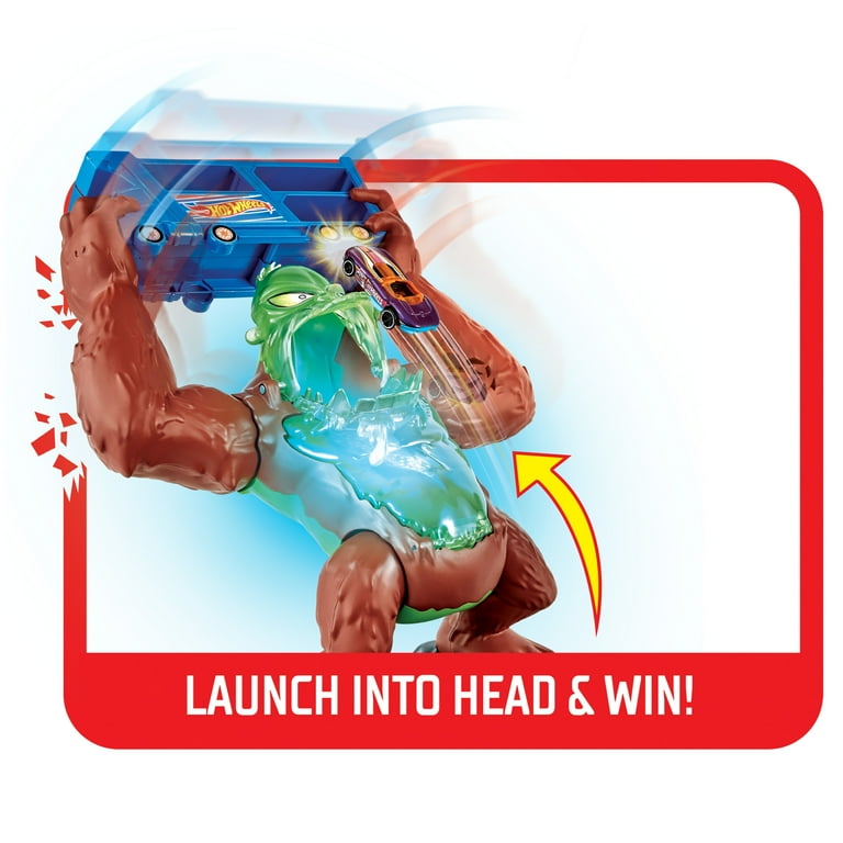 Hot Wheels City Nemesis Toxic Gorilla Slam Playset with 1:64