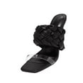 thumbnail image 2 of CAPE ROBBIN Tremble Black High Heel Open Toe Clear Mule Woven Pumps Sandals (BLACK, 8), 2 of 6