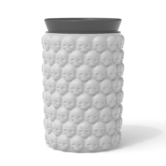 Foam Roller for Exercise, Deep Tissue Body Roller for Muscle Recovery, Trigger Point Muscle Massage for Post Workout Myofascial Release, White Skull Decor Fitness Tool, 1 Piece