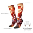 thumbnail image 5 of Picia Women Crew Soft Moisture-wicking Socks Red Sun Flame Fox Pattern Design Cotton Socks, One Size fit All, 5 of 9