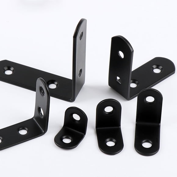 FONDOTIN 12pcs Shaped Corner With Screws For Furniture Support Angle Brackets For Cabinets Shelves And Projects