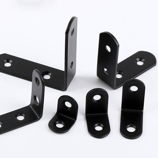 FONDOTIN 12pcs Shaped Corner With Screws For Furniture Support Angle Brackets For Cabinets Shelves And Projects