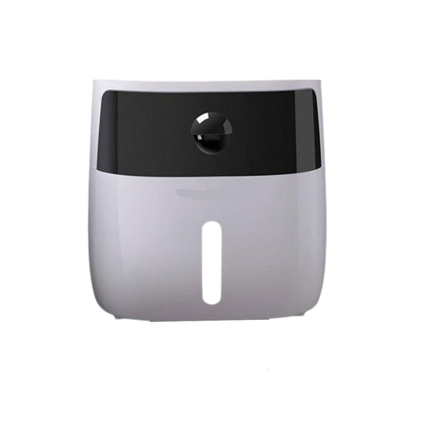Caja organizadora de pañuelos de papel, soporte para teléfono, caja de plástico impermeable para servilletas de baño, contenedor de montaje Almacenamiento y organización del hogar Negro+Blanco Yuarrent HA065530-02B