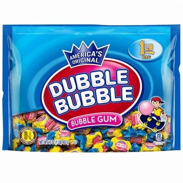 Dubble Bubble Twist Bubble Gum, Individually Wrapped Bubble Gum, Peanut Free & Gluten Free 16 oz pack of 2
