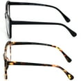 thumbnail image 3 of 2 Pairs Women Big Lens Butterfly Reading Glasses - Fun Cateye Clear Lens Readers - Black Tortoise, 3 of 3